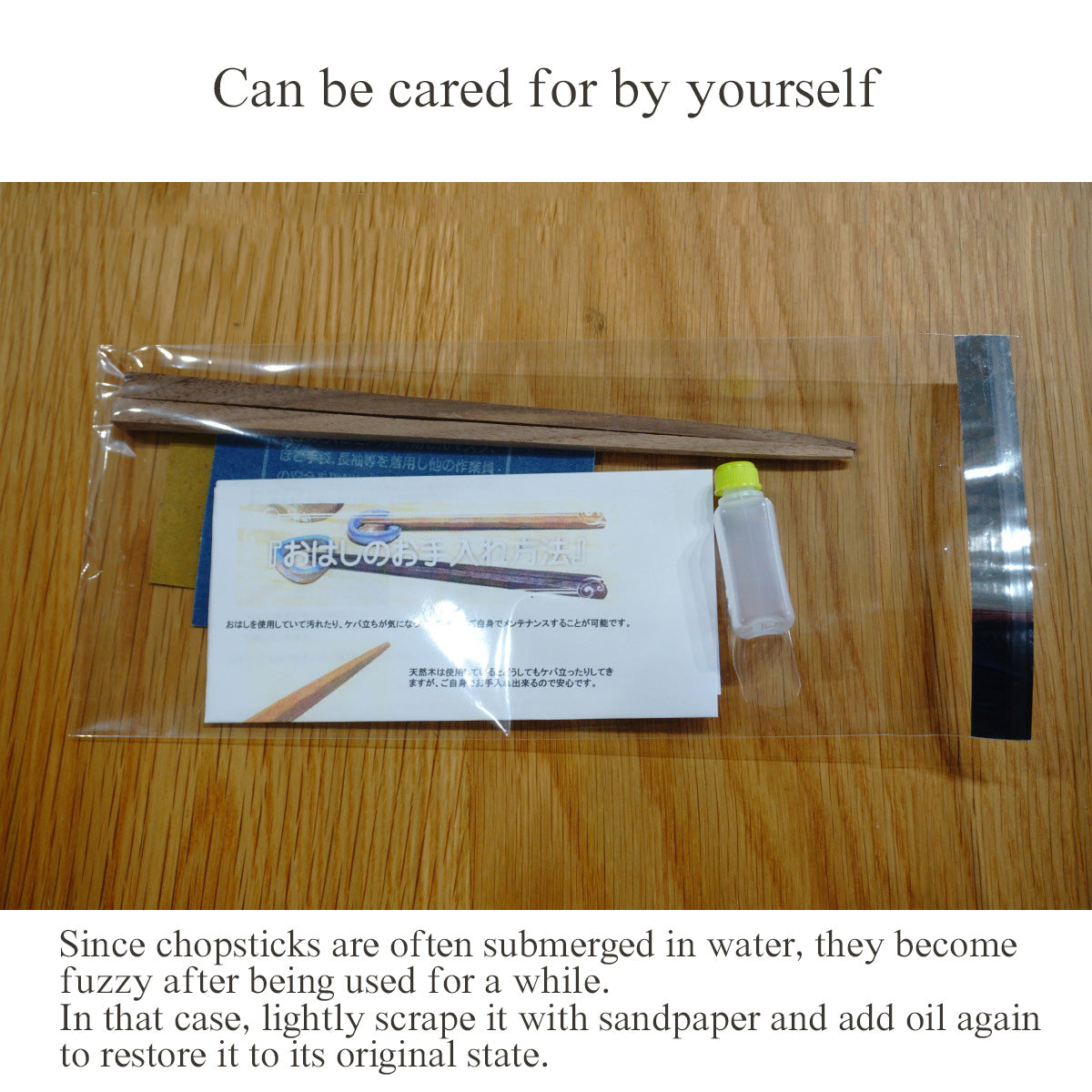 Easy chopsticks handmade kit of natural wood used for furniture