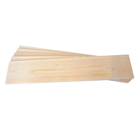 Solid Japanese Hinoki(Japanese Cypress) Board for Bath Tray,Bath Cover,Something DIY(5 Piece)