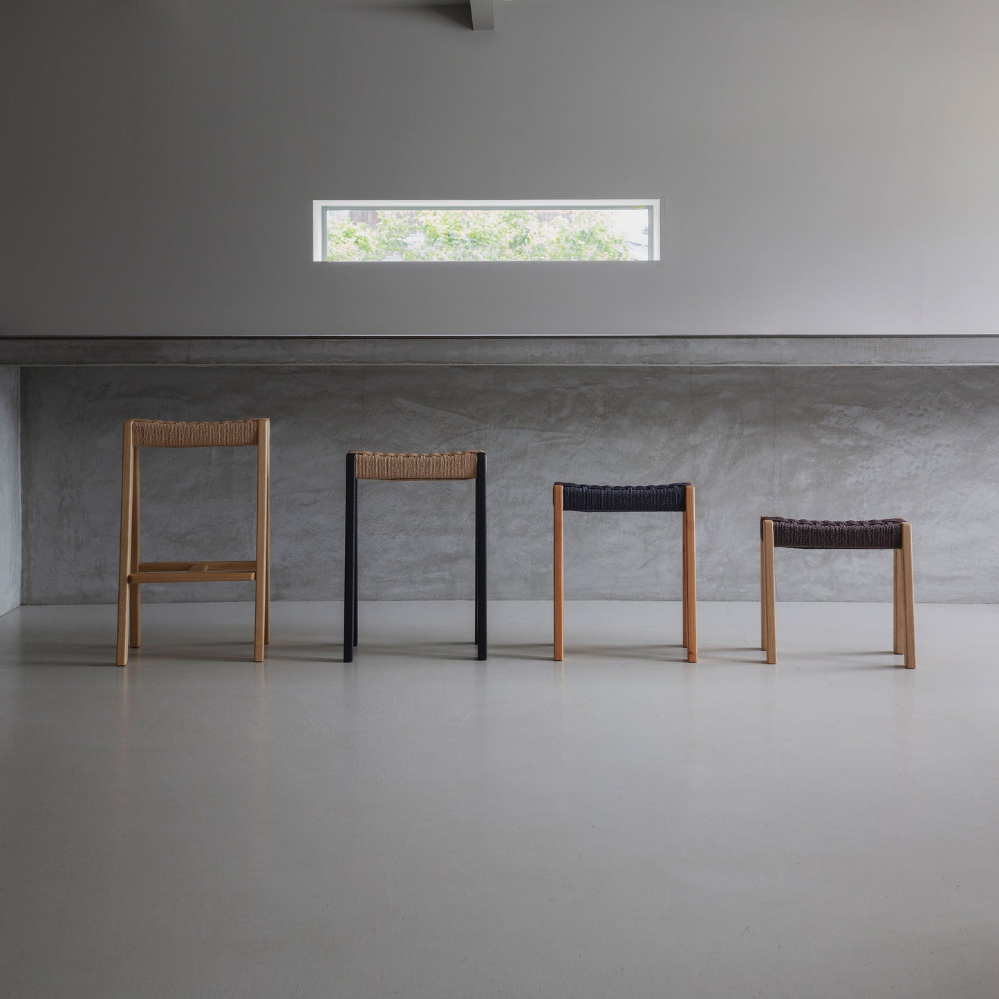 Handcrafted Sustainable Stool – Japanese Solid Wood × Paper Cord