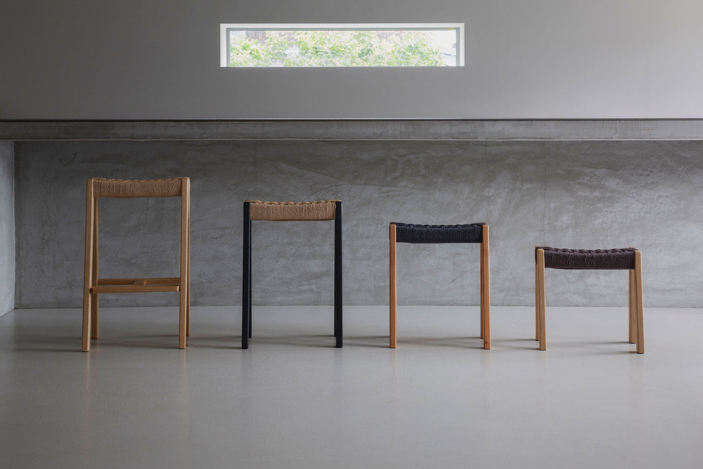 Handcrafted Sustainable Stool – Japanese Solid Wood × Paper Cord