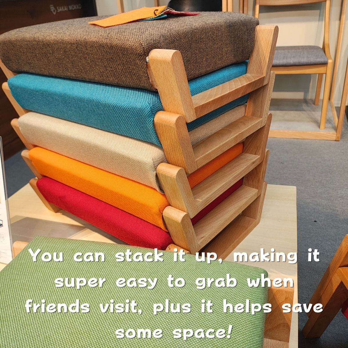 ZAGAKU Floor Chair | Washable, Stackable, Low-VOC | Made in Ōkawa, Japan