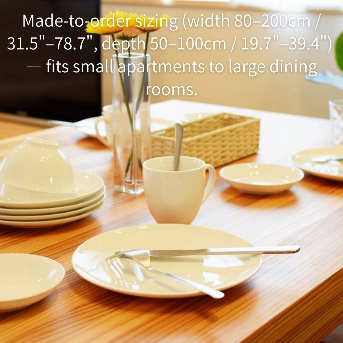 RT Pure Japanese Cedar Dining Table (Made in Okawa, Japan) — Made to Order