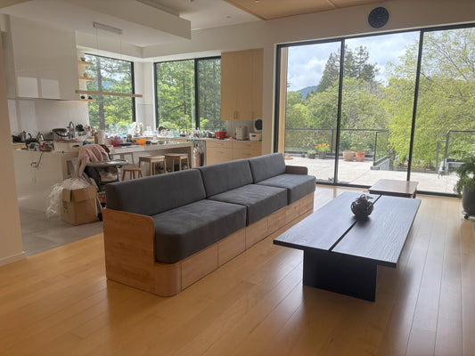 【 Fully Custom-made】Modern Sofa with Storage – Solid Alder Frame