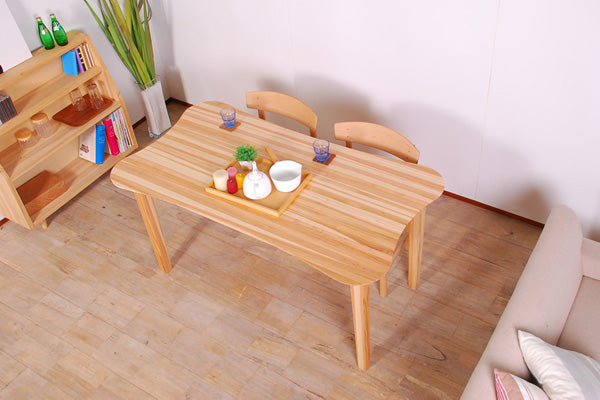 Japanese cedar clover shaped dining table