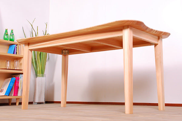 Japanese cedar clover shaped dining table