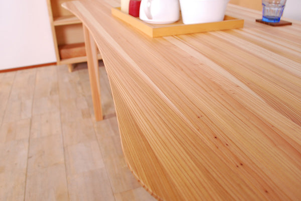 Japanese cedar clover shaped dining table