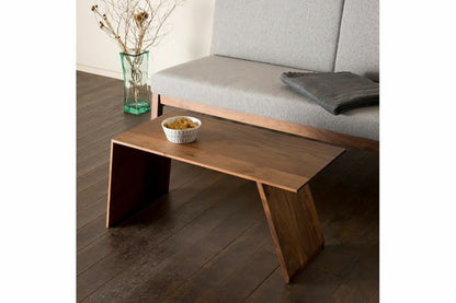 Japanese-Made 2-Way Solid Wood Coffee Table