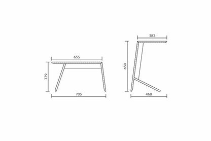 Japanese-Made 2-Way Solid Wood Coffee Table