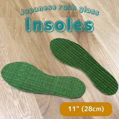 Japanese rush grass insoles that can be cut to fit shoes, for prevention of athlete's foot and foot swelling