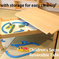 Children's Secret Base Reversible Table (Hinoki), black board, natural wood