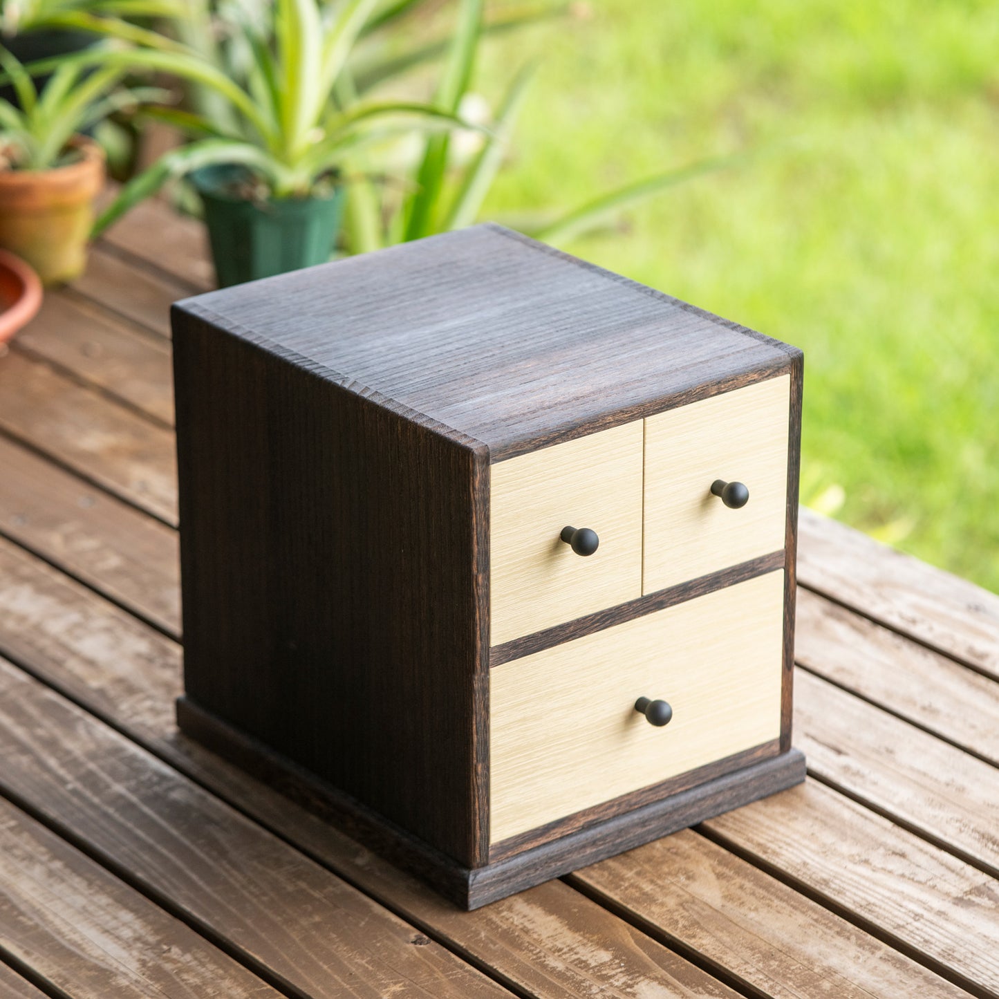 Burnt Paulownia small storage box