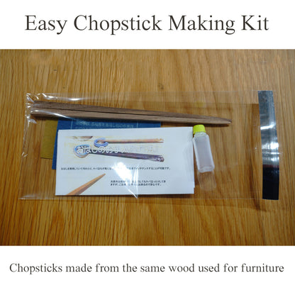 Easy chopsticks handmade kit of natural wood used for furniture