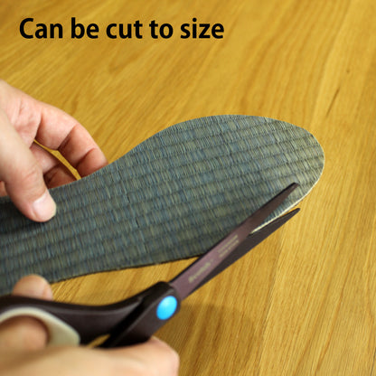 Japanese rush grass insoles that can be cut to fit shoes, for prevention of athlete's foot and foot swelling