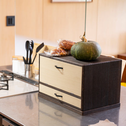 Burnt Paulownia Bread Box