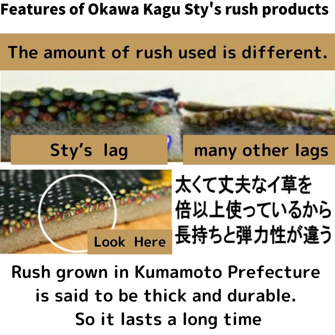 【Noguchi】 Round Tatami Rug Diameter 78.7inc(200cm) Japanese Traditional mat