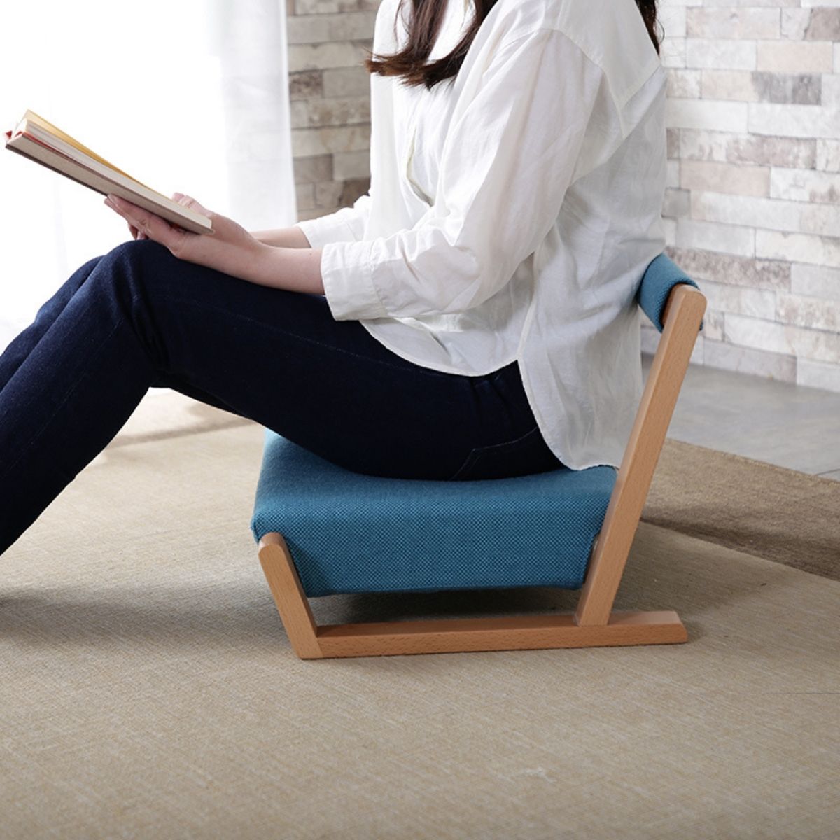 ZAGAKU Floor Chair | Washable, Stackable, Low-VOC | Made in Ōkawa, Japan