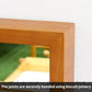 Custom-sized mirrors with a maple frame, known for its elegant wood grain.