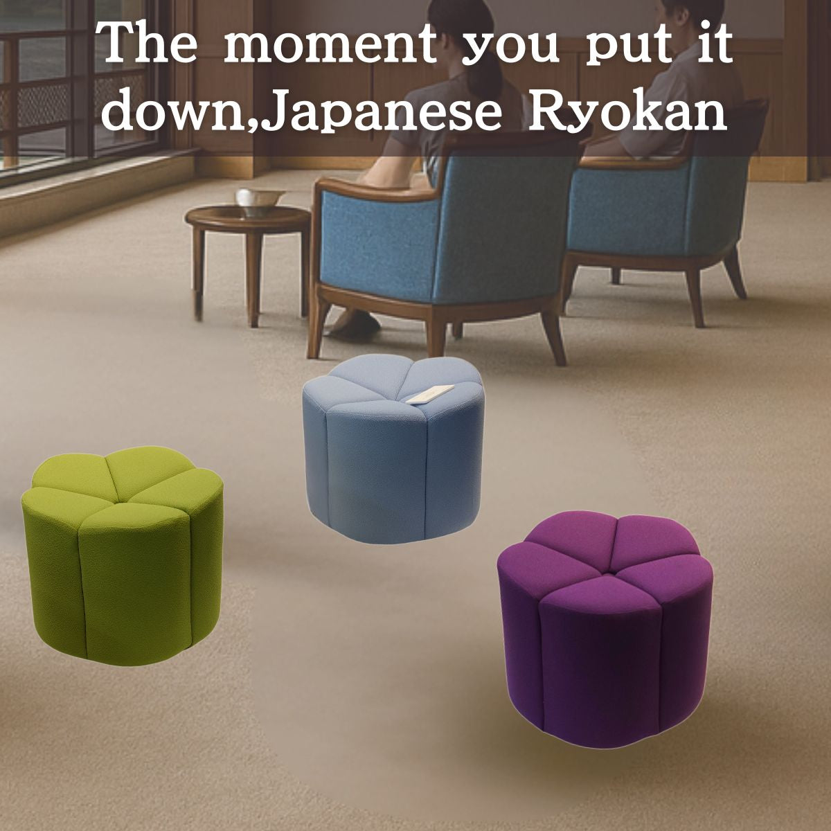 A Low Stool Inspired by Traditional Japanese Sweets