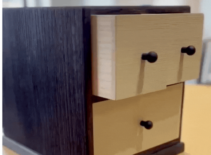 Burnt Paulownia small storage box