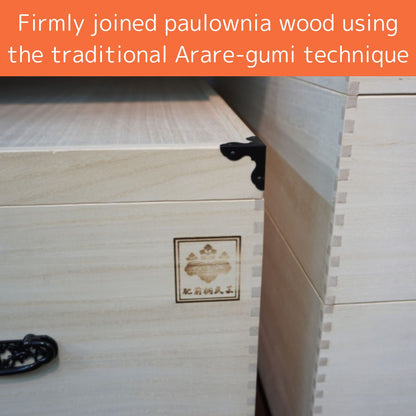 Solid Paulownia Wood Hina Doll & Collectible Storage Case | Protects Your Treasured Dolls from Mold & Dust