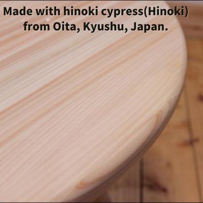 Japanese Folding Chabudai Table – Solid Hinoki Wood, Low Floor Table, Handmade in Japan