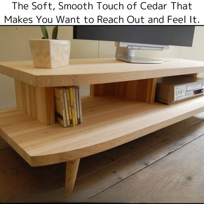 Eco-Friendly Cedar TV Stand: A Cozy Addition to Your Home