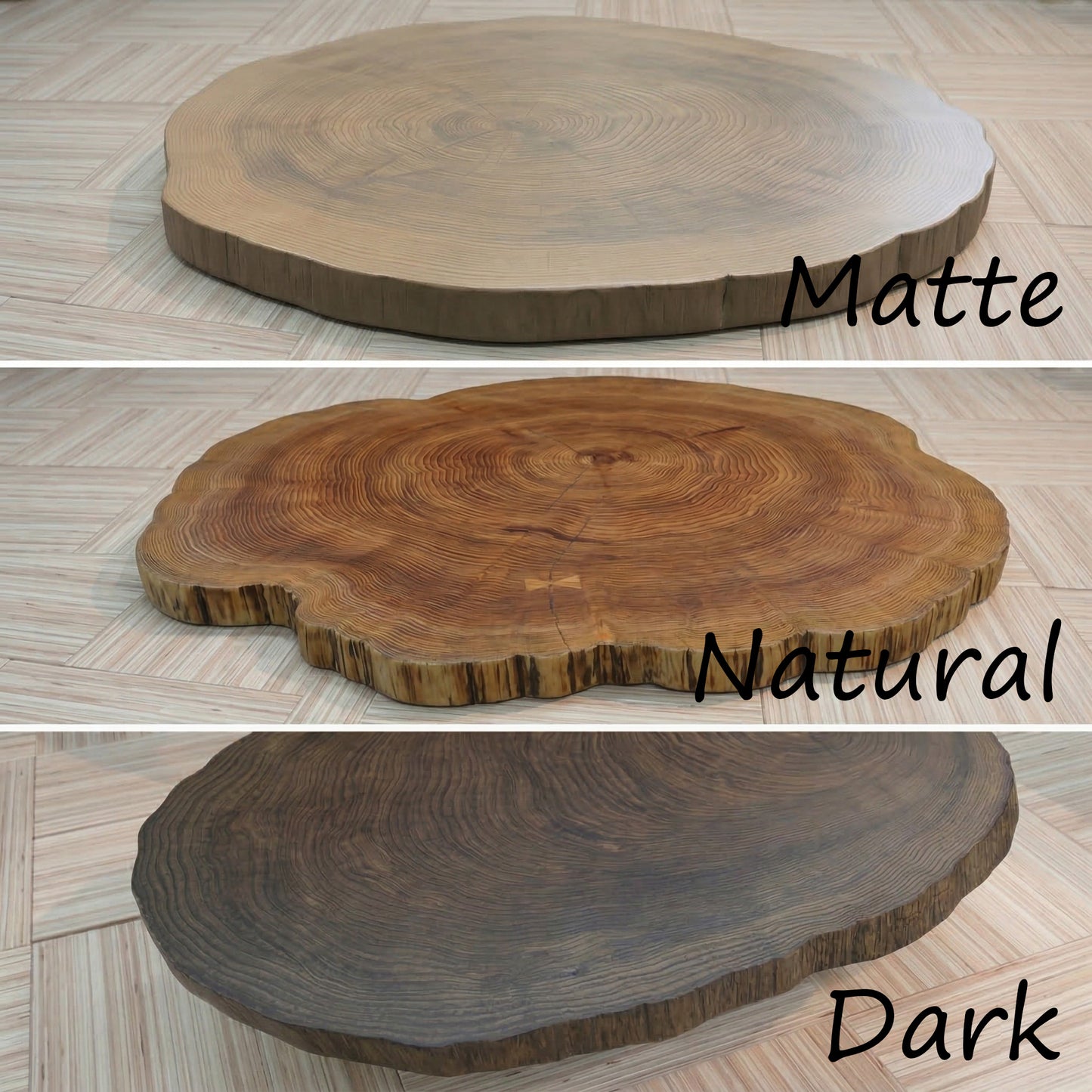 Japanese Cedar Tree Ring Chabudai Table