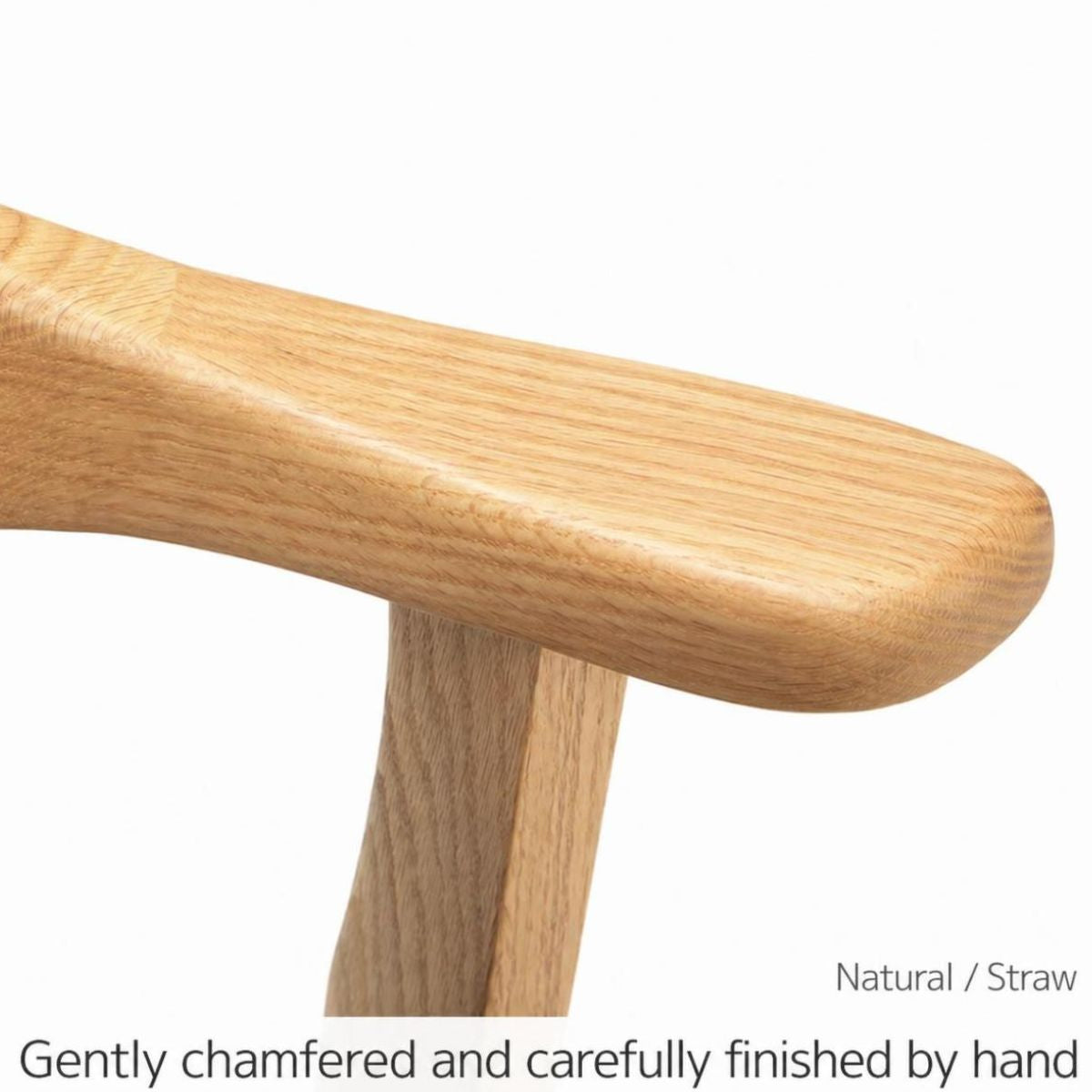 Japandi Paper Cord Dining Chair with Arms – Solid Wood Japanese Chair MC-01