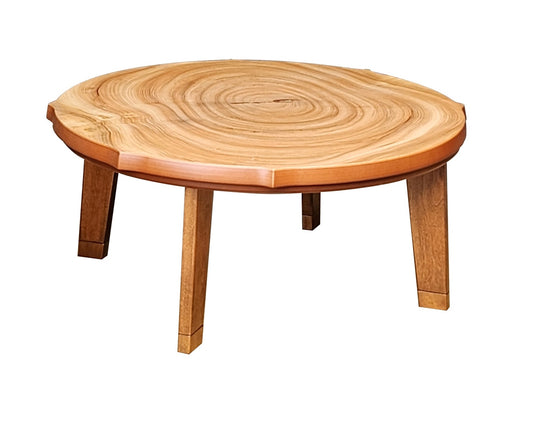 Japanese Camphor Wood Round Kotatsu Table “Houka” 35.4"