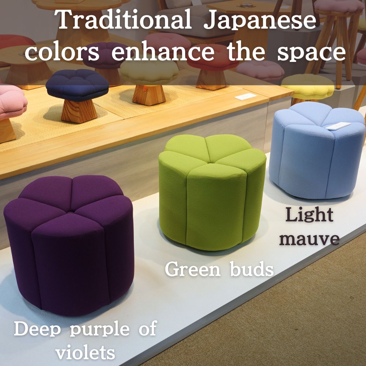 A Low Stool Inspired by Traditional Japanese Sweets