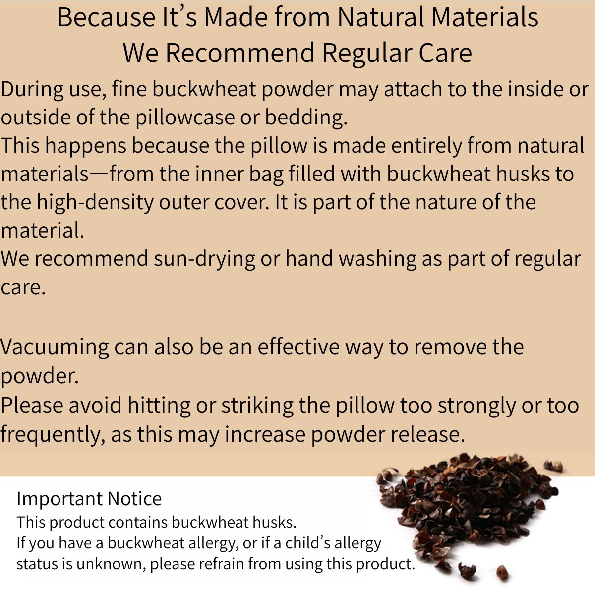 Washable Buckwheat Pillow