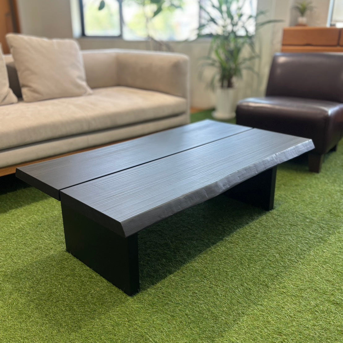 Black Oguni Japanese Cedar Coffee Table