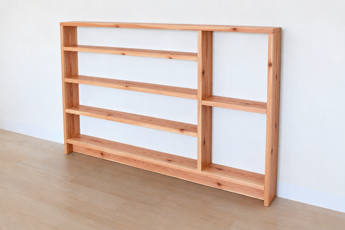 Labook Slim Solid Wood Shelf – Custom Sizes & Wood Options