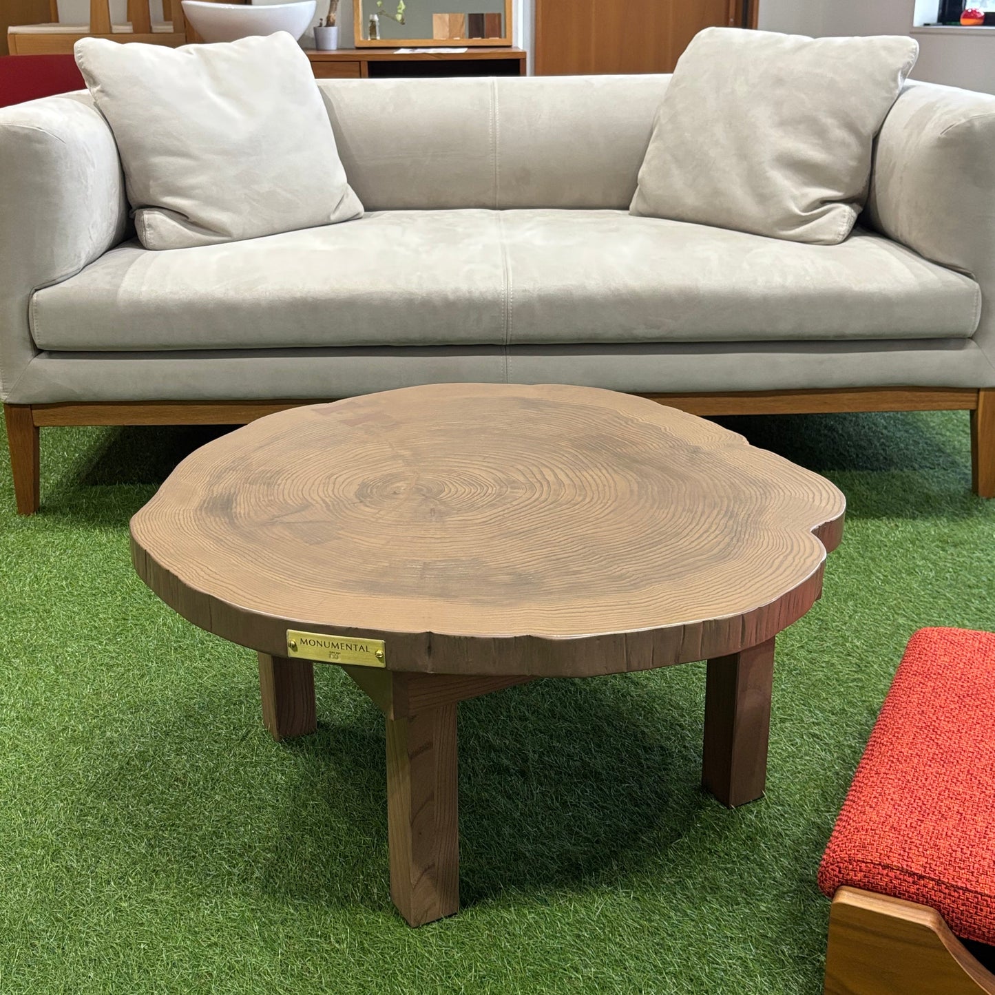 Japanese Cedar Tree Ring Chabudai Table