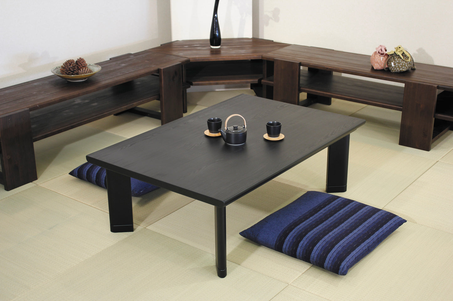 Japanese Cedar Kotatu Ayano -  Low table with Electric Heater