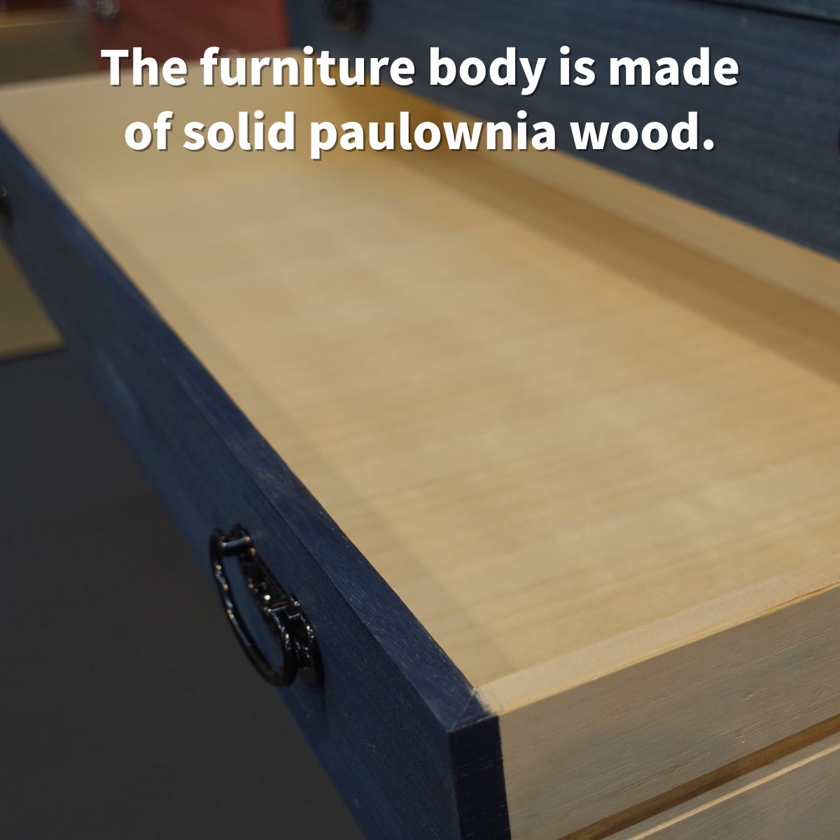 6-Drawer Japanese Chest in Natural Botanical Dyes – Solid Paulownia Wood