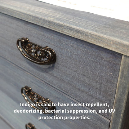 6-Drawer Japanese Chest in Natural Botanical Dyes – Solid Paulownia Wood