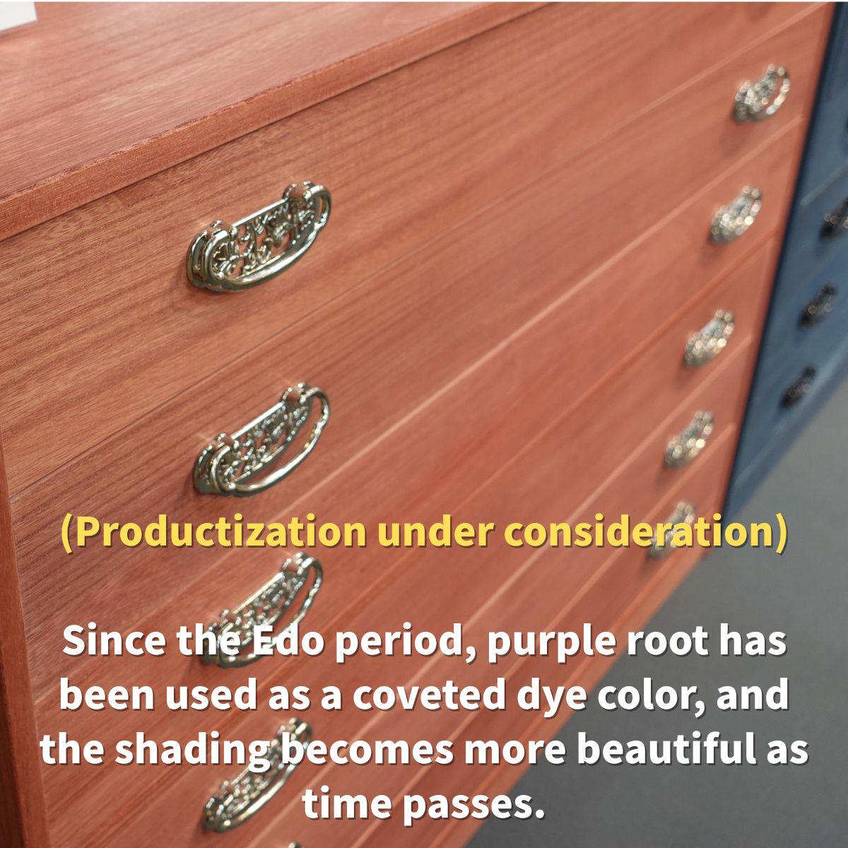 6-Drawer Japanese Chest in Natural Botanical Dyes – Solid Paulownia Wood