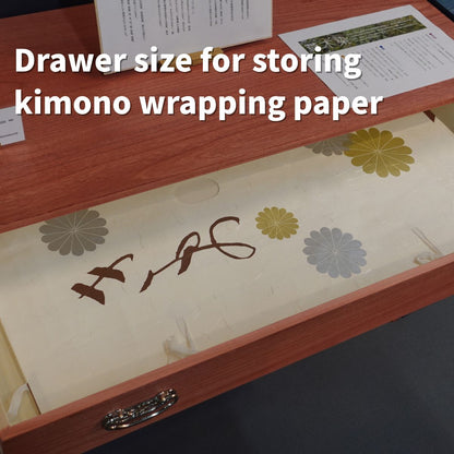 6-Drawer Japanese Chest in Natural Botanical Dyes – Solid Paulownia Wood