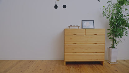 Japanese Hinoki Bedside Chest Nagomi45-3