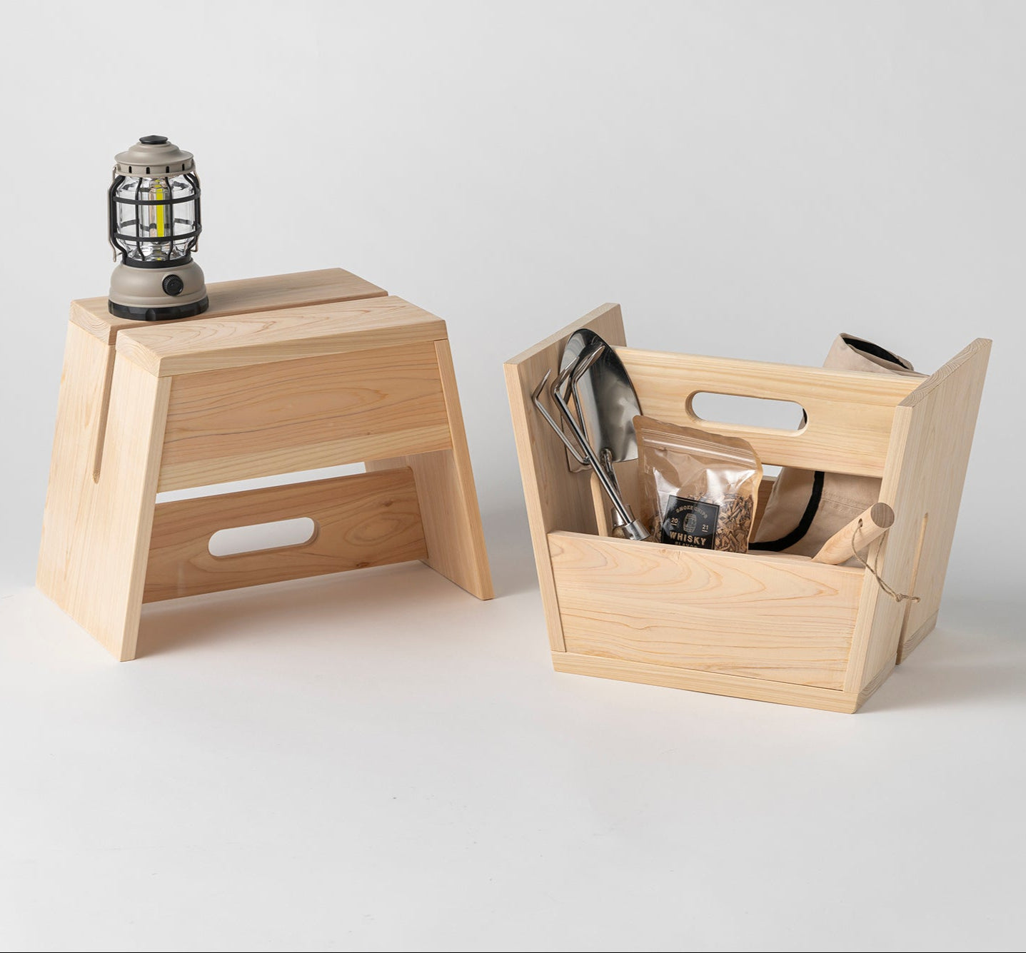 DIY Stool & Storage Box Made from Japanese Hinoki Cypress