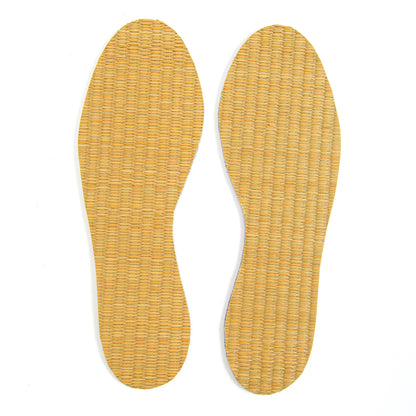 Japanese rush grass insoles that can be cut to fit shoes, for prevention of athlete's foot and foot swelling